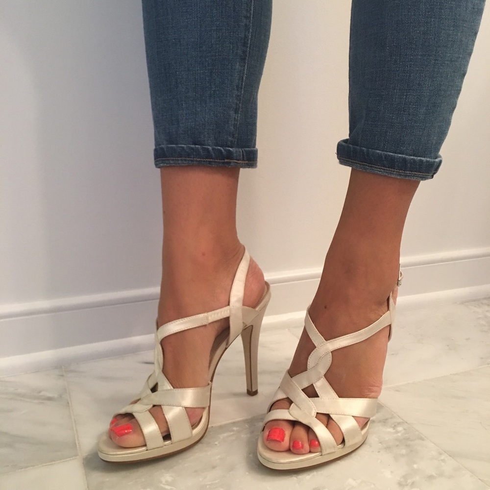 Calvin Klein Strappy Creamy White Heels